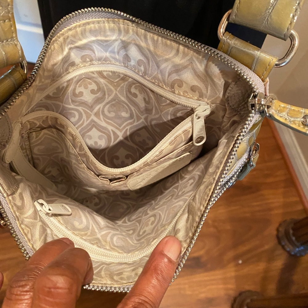 Brighton patent and nylon crossbody purse. - Picture 4 of 9